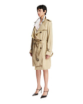 Beige Belted Short Trench Coat | PDP | Antonia