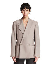 Gray Double-Breasted Blazer | PDP | Antonia