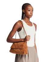 Brown Suede Giorno Clutch | PDP | Antonia
