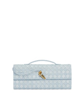Light Blue Suede Andiamo Clutch | PDP | Antonia