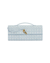 Light Blue Suede Andiamo Clutch | PDP | Antonia