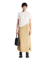 Beige Midi Leather Skirt - the row women | PLP | Antonia