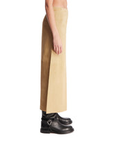 Beige Midi Leather Skirt | PDP | Antonia