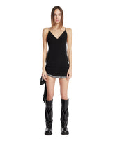 Black Draped Mini Dress with Crystals - Women's dresses | PLP | Antonia
