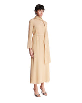 Beige Midi Silk Dress | PDP | Antonia