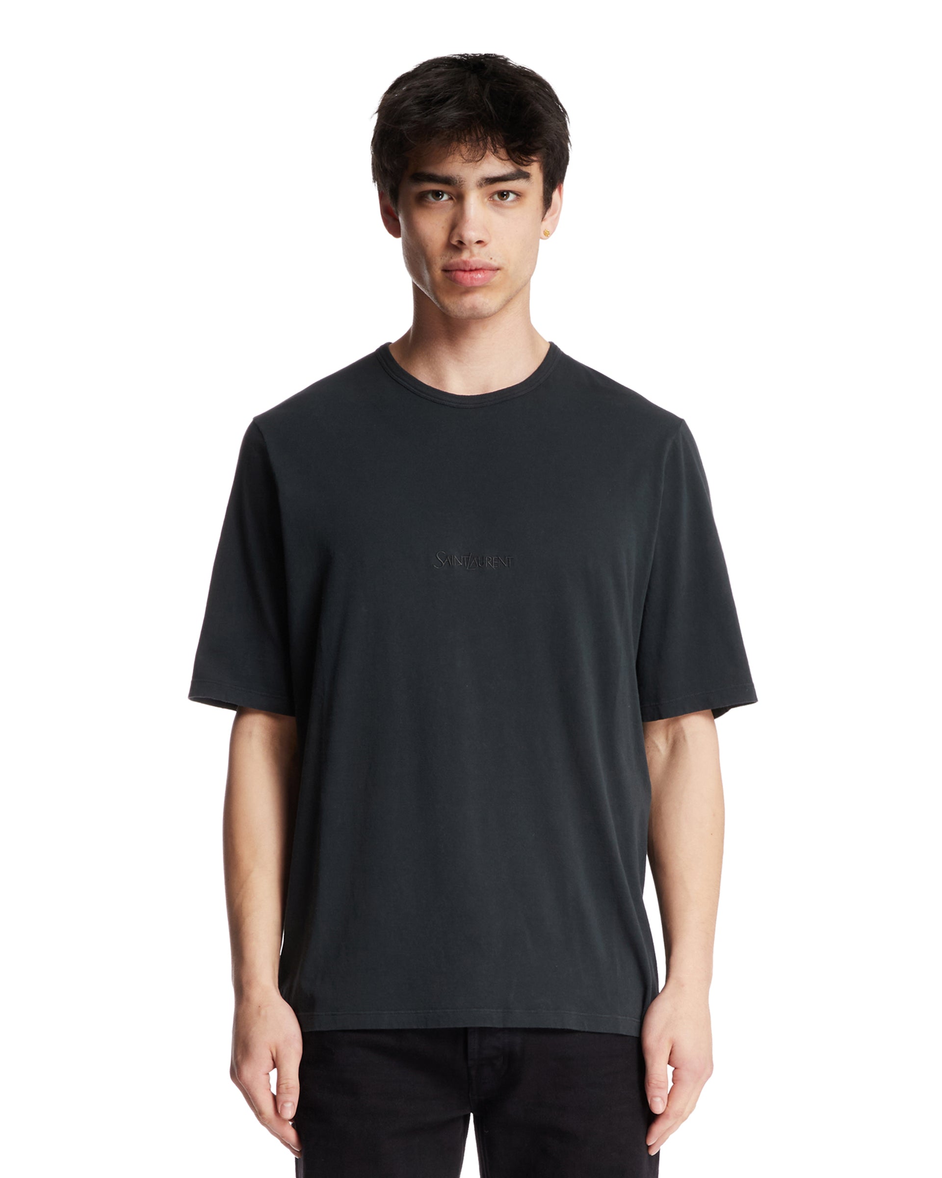 Black Logo T-Shirt | SAINT LAURENT - Antonia Black Logo T-Shirt | SAINT LAURENT - Antonia