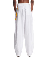 White Wide Cotton Pants | PDP | Antonia