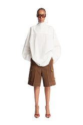 Brown Tamsin Cotton Shorts | All | Antonia