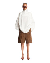 Brown Tamsin Cotton Shorts - CALVIN KLEIN COLLECTION | PLP | Antonia