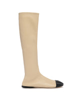 Beige Leather Tabi Boots - CHRISTEN WOMEN | PLP | Antonia