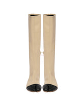Stivali Tabi In Pelle Beige | PDP | Antonia