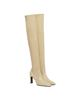 Beige Over-The-Knee Boots | PDP | Antonia