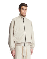 Beige High Collar Bomber | PDP | Antonia