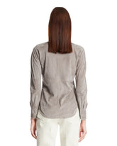 Suede Lavalliere Shirt | PDP | Antonia