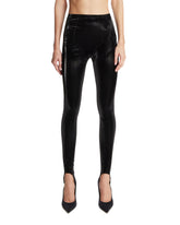 Leggings Re/edit Con Staffe Neri - MUGLER WOMEN | PLP | Antonia