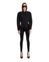 Leggings Re/edit Con Staffe Neri - MUGLER WOMEN | PLP | Antonia