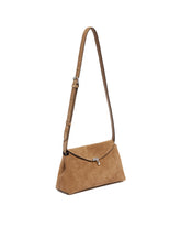 Beige T-Lock Clutch Bag | PDP | Antonia