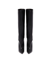 Black Leather Over-the-Knee Boots | PDP | Antonia