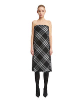 Gray Check Wool Kilt Dress - BURBERRY WOMEN | PLP | dAgency
