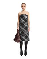 Gray Check Wool Kilt Dress - BURBERRY WOMEN | PLP | dAgency