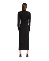 Black Fitted Midi Dress with Zip | PDP | Antonia