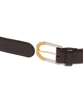 Brown Two-Tone Buckle Belt - Women's accessories | PLP | dAgency