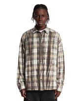 Beige Checked Cotton Shirt | PDP | Antonia