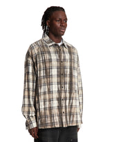 Beige Checked Cotton Shirt | PDP | Antonia