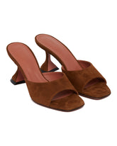Brown Lupita 70 Slippers - Amina muaddi women | PLP | dAgency