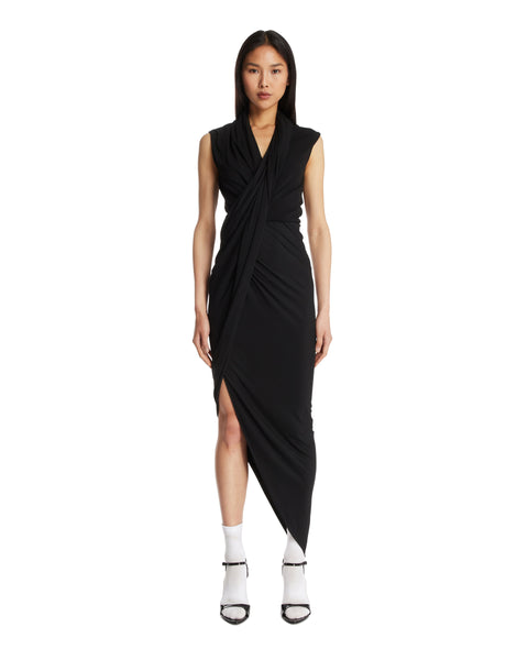 Black Draped Dress | BALENCIAGA - Antonia