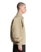 Beige Cotton Bomber Jacket | PDP | Antonia