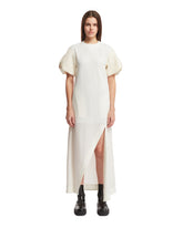 White Puff Sleeve Dress - Sacai women | PLP | dAgency