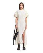 White Puff Sleeve Dress - Sacai women | PLP | dAgency