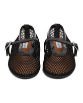 Black Fishnet Ballerina Flats | PDP | Antonia