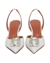 White Satin Camelia Pumps | PDP | Antonia