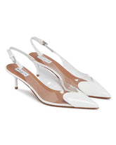 White Le Coeur Leather Slingbacks - Alaia women | PLP | Antonia