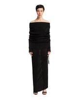 Black Draped Off-Shoulder Dress - Women's dresses | PLP | dAgency