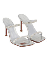 Sandali Rih Slipper Argentati - AMINA MUADDI | PLP | Antonia