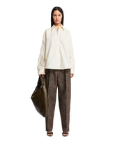 Brown Texturized Trousers - Women | PLP | dAgency