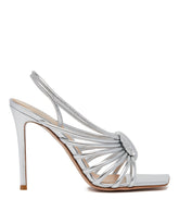 Silver Strappy Slingback Sandals | PDP | dAgency