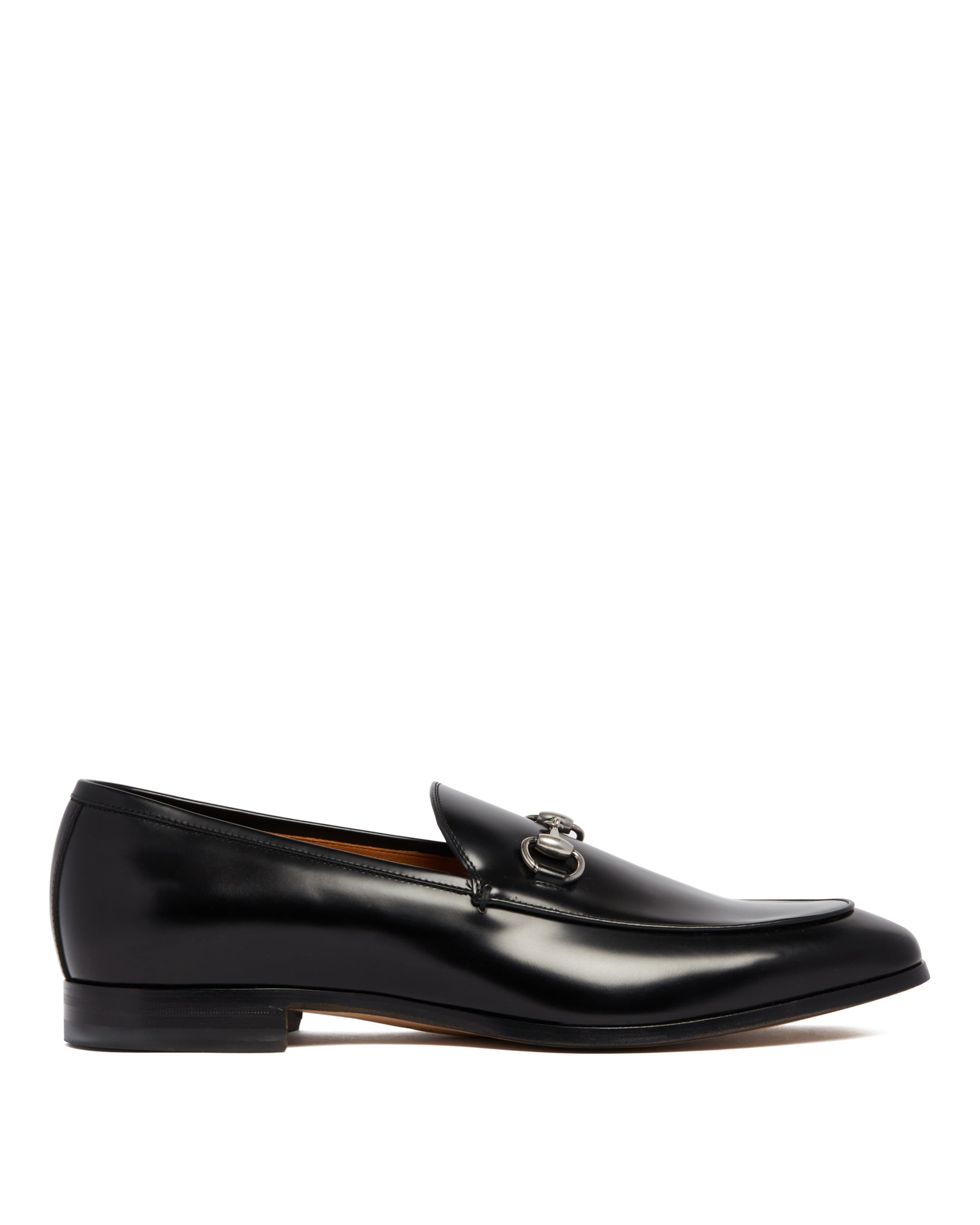 GUCCI Men's Dress Shoes Loafers Horsebit Leather Black UK9.5