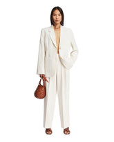 White Texturized Trousers - Women's trousers | PLP | dAgency