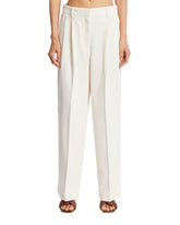 White Texturized Trousers - new arrivals women's clothing | PLP | dAgency