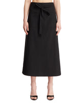 Black Cotton Midi Skirt - TOTEME-STUDIO | PLP | dAgency