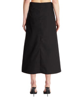 Black Cotton Midi Skirt | PDP | dAgency