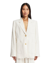 White Texturized Blazer - new arrivals women's clothing | PLP | dAgency