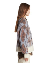 Multicolor Diamond Mohair Cardigan | PDP | Antonia