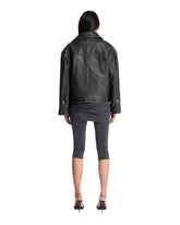 Black Oversized Biker Jacket | PDP | Antonia