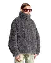 Gray Faux Fur Bomber | PDP | Antonia