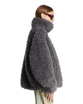 Gray Faux Fur Bomber | PDP | Antonia